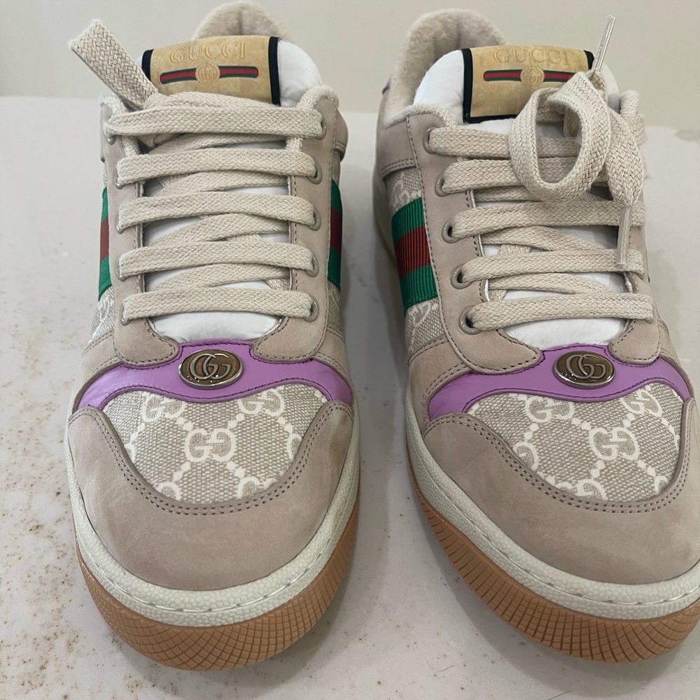 Gucci Screener Sneakers Purple/Silver 41